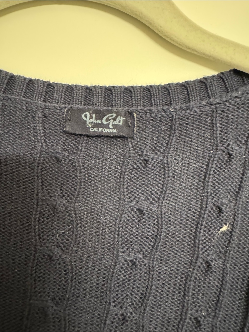Brandy Melville John Galt Blue Zoe Cable Knit Cardigan - Picture 4 of 5